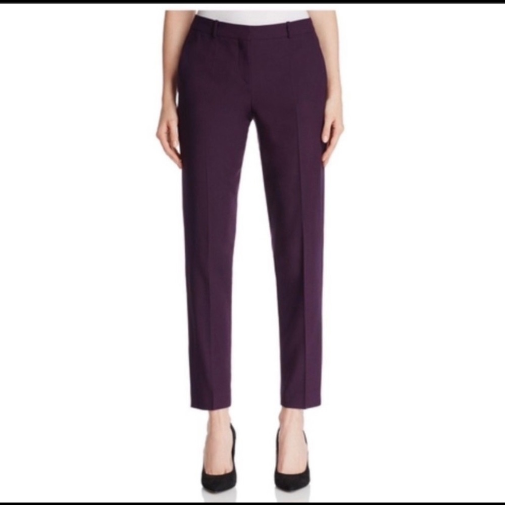 Hugo Boss Deep Purple Cropped Tailored Pants
